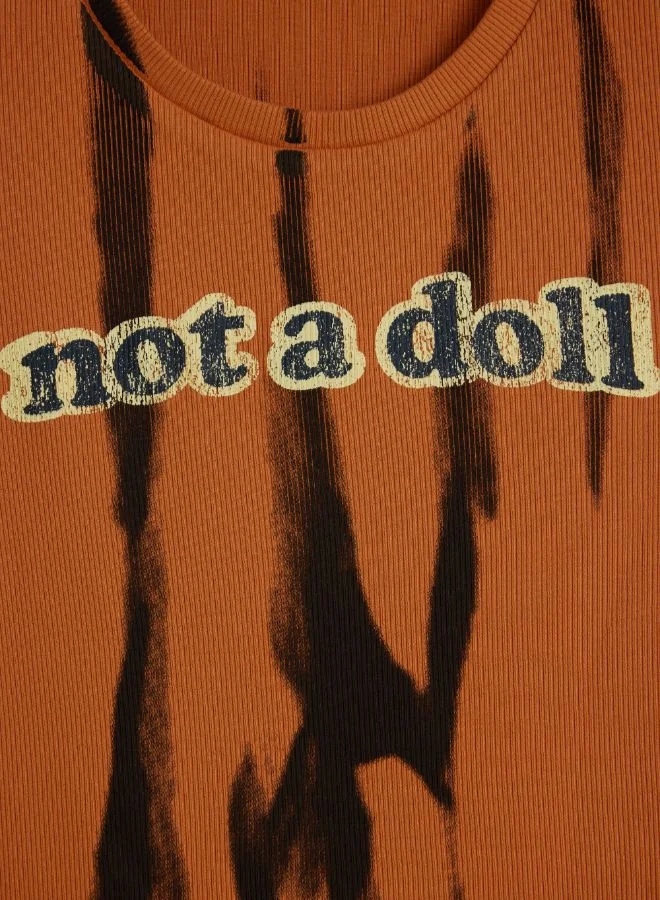 DESIGUAL Printed Message T-Shirt